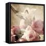 Art Floral Vintage Sepia Background with Pink Peonies and White Lily-Irina QQQ-Framed Stretched Canvas