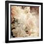 Art Floral Vintage Sepia Background with White Roses-Irina QQQ-Framed Art Print