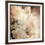 Art Floral Vintage Sepia Background with White Roses-Irina QQQ-Framed Art Print