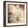 Art Floral Vintage Sepia Background with White Roses-Irina QQQ-Framed Art Print