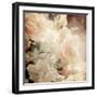 Art Floral Vintage Sepia Background with White Roses-Irina QQQ-Framed Art Print