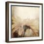 Art Floral Vintage Sepia Blurred Background with One Light Yellow Chamomile-Irina QQQ-Framed Art Print