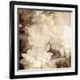 Art Floral Vintage Sepia Blurred Background with White Asters and Roses-Irina QQQ-Framed Premium Giclee Print