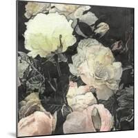 Art Floral Vintage Watercolor Background with White and Light Pink Roses and Peonies-Irina QQQ-Mounted Art Print