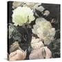 Art Floral Vintage Watercolor Background with White and Light Pink Roses and Peonies-Irina QQQ-Stretched Canvas