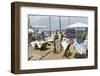 Art for sale by the harbour, Saint Tropez, Var, Cote d'Azur, Provence, French Riviera, France, Medi-Fraser Hall-Framed Photographic Print