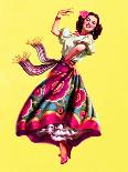 Ole! Dancing Pin-Up c1940s-Art Frahm-Framed Art Print