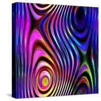 Art Glass Colorful Textured Blue And Pink Background-Irina QQQ-Stretched Canvas