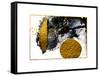 Art&Gold. Painting. Natural Luxury. Black Paint Stroke Texture on White Paper. Abstract Hand Painte-CARACOLLA-Framed Stretched Canvas