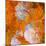 Art Grunge Floral Vintage Background in Orange and Light Pink-Irina QQQ-Mounted Art Print