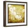 Art Grunge Floral Vintage Background Texture-Irina QQQ-Framed Art Print