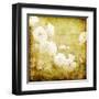 Art Grunge Floral Vintage Background Texture-Irina QQQ-Framed Art Print