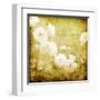 Art Grunge Floral Vintage Background Texture-Irina QQQ-Framed Art Print