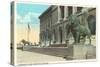 Art Institute, Lion Statue, Chicago, Illinois-null-Stretched Canvas