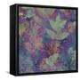 Art Leaves Autumn Background in Blue Color-Irina QQQ-Framed Stretched Canvas