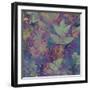 Art Leaves Autumn Background in Blue Color-Irina QQQ-Framed Photographic Print