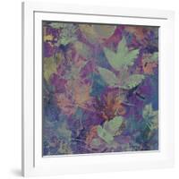 Art Leaves Autumn Background in Blue Color-Irina QQQ-Framed Photographic Print