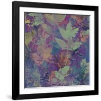 Art Leaves Autumn Background in Blue Color-Irina QQQ-Framed Photographic Print