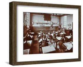 Art Lesson, Fulham County Secondary School, London, 1908-null-Framed Photographic Print