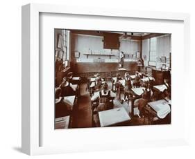 Art Lesson, Fulham County Secondary School, London, 1908-null-Framed Photographic Print