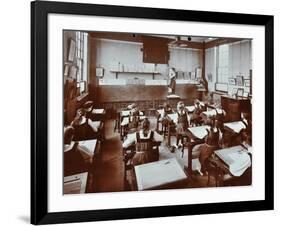 Art Lesson, Fulham County Secondary School, London, 1908-null-Framed Photographic Print