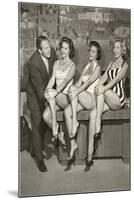 Art Linkletter with Bathing Beauties-null-Mounted Art Print