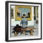 "Art Lover", March 3, 1956-Stevan Dohanos-Framed Giclee Print