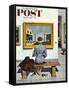 "Art Lover" Saturday Evening Post Cover, March 3, 1956-Stevan Dohanos-Framed Stretched Canvas