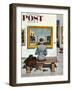 "Art Lover" Saturday Evening Post Cover, March 3, 1956-Stevan Dohanos-Framed Premium Giclee Print