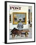 "Art Lover" Saturday Evening Post Cover, March 3, 1956-Stevan Dohanos-Framed Giclee Print