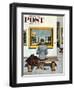 "Art Lover" Saturday Evening Post Cover, March 3, 1956-Stevan Dohanos-Framed Giclee Print