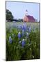 Art Methodist Church and Bluebonnets Near Mason, Texas, USA-Larry Ditto-Mounted Photographic Print