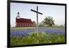 Art Methodist Church and Bluebonnets Near Mason, Texas, USA-Larry Ditto-Framed Photographic Print