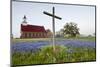 Art Methodist Church and Bluebonnets Near Mason, Texas, USA-Larry Ditto-Mounted Photographic Print