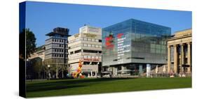 Art Museum on Palace Square in Stuttgart, Baden-Wurttemberg, Germany, Europe-Hans-Peter Merten-Stretched Canvas