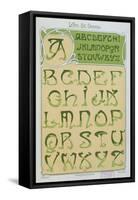 Art Nouveau Alphabet. 1903-E. Mulier-Framed Stretched Canvas