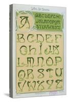 Art Nouveau Alphabet. 1903-E. Mulier-Stretched Canvas