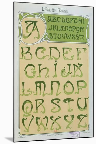Art Nouveau Alphabet. 1903-E. Mulier-Mounted Giclee Print