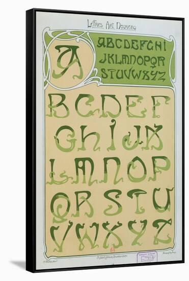 Art Nouveau Alphabet. 1903-E. Mulier-Framed Stretched Canvas