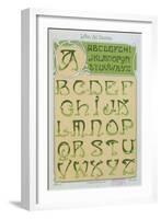 Art Nouveau Alphabet. 1903-E. Mulier-Framed Premium Giclee Print