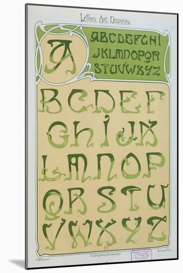 Art Nouveau Alphabet. 1903-E. Mulier-Mounted Premium Giclee Print