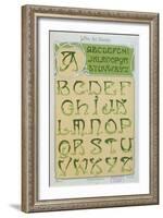 Art Nouveau Alphabet. 1903-E. Mulier-Framed Giclee Print