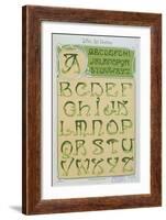 Art Nouveau Alphabet. 1903-E. Mulier-Framed Giclee Print