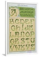 Art Nouveau Alphabet. 1903-E. Mulier-Framed Giclee Print