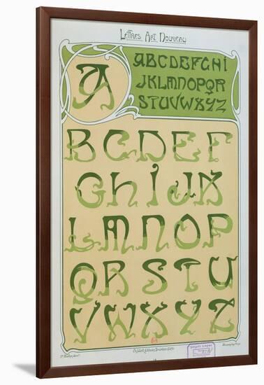 Art Nouveau Alphabet. 1903-E. Mulier-Framed Giclee Print