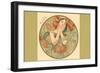 Art Nouveau Aout-Found Image Press-Framed Giclee Print