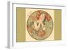 Art Nouveau Aout-Found Image Press-Framed Giclee Print