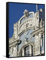 Art Nouveau Architecture, 10B Elizabetes Iela, Designed by Mikhail Eisenstein, Riga, Latvia-Gary Cook-Framed Stretched Canvas