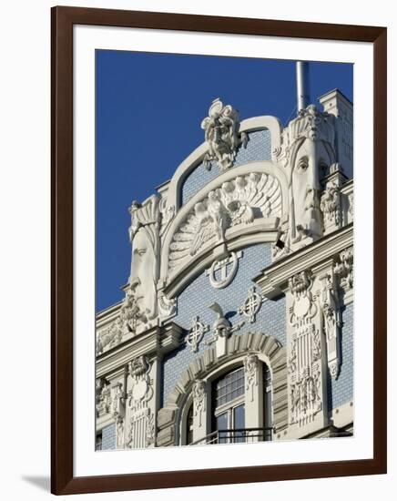 Art Nouveau Architecture, 10B Elizabetes Iela, Designed by Mikhail Eisenstein, Riga, Latvia-Gary Cook-Framed Photographic Print