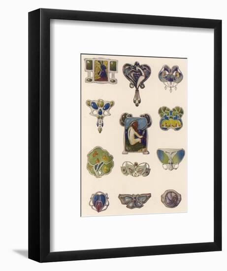 Art Nouveau Brooches-null-Framed Art Print